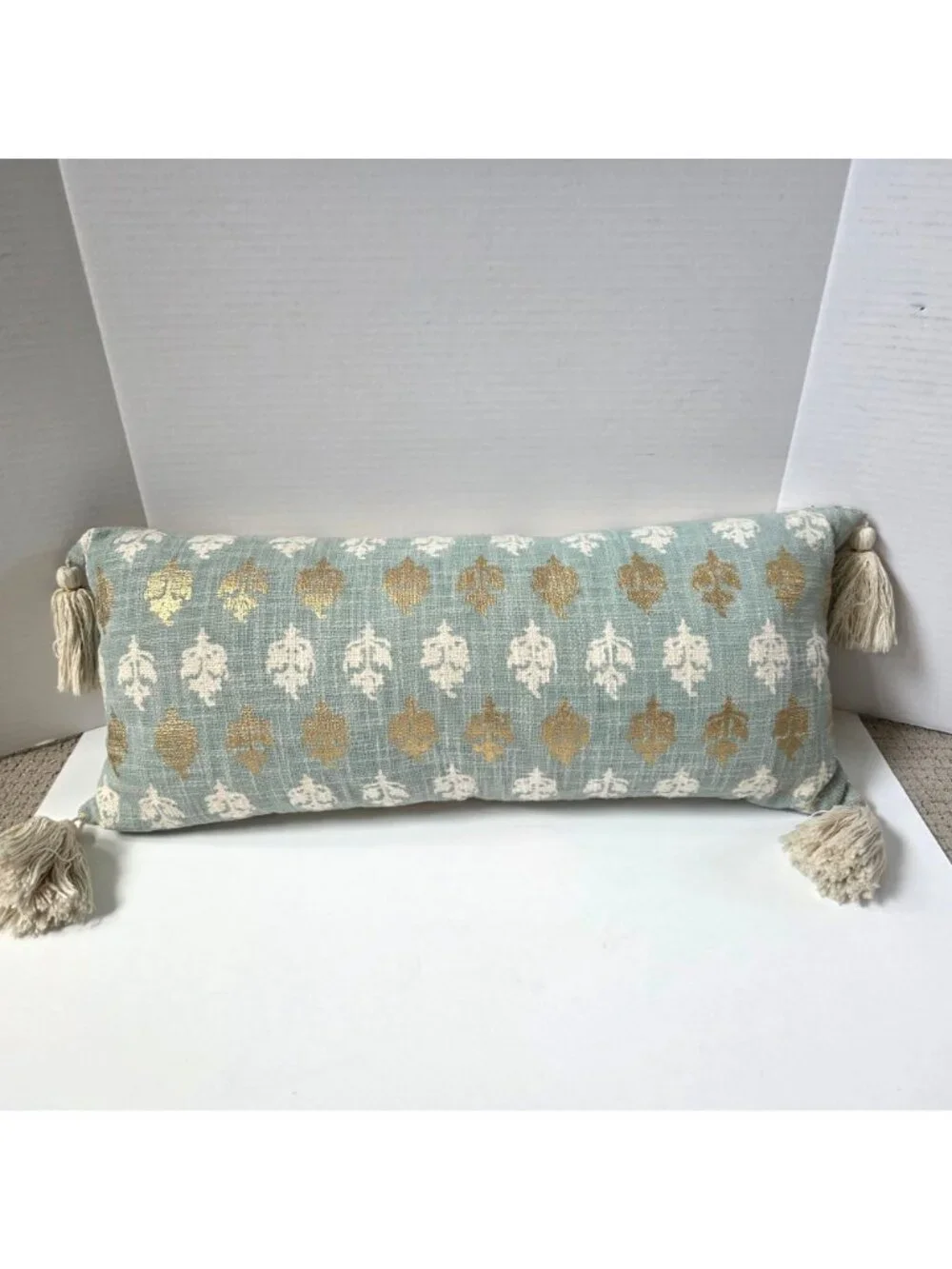 Anthropologie Pillow Blue Metallic 12